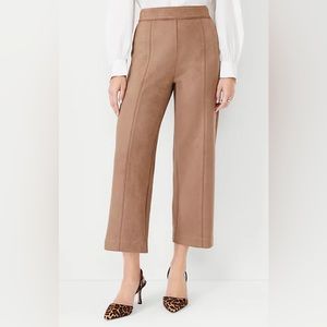 Ann Taylor Faux Suede The Wide Leg Crop Pants
